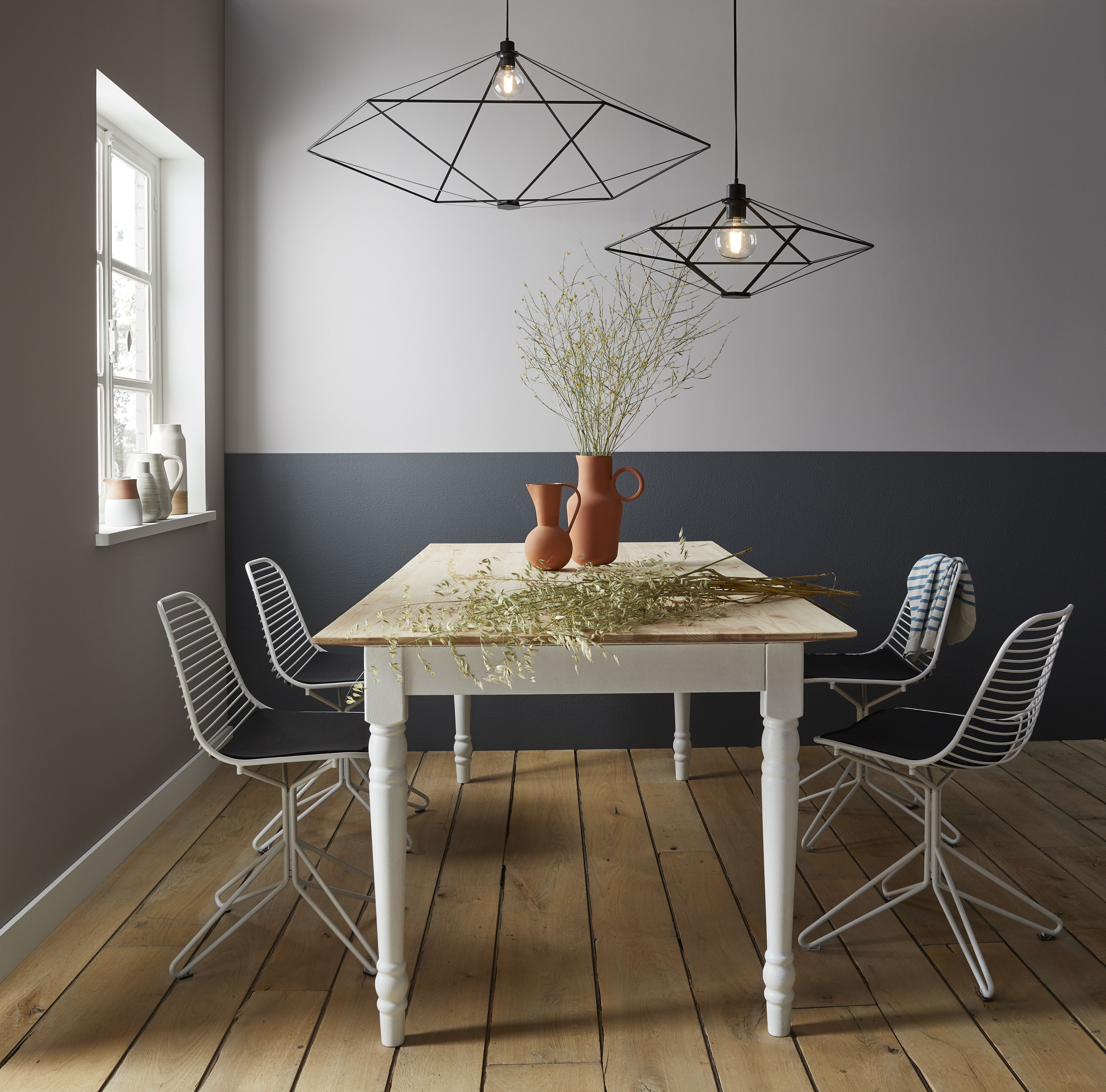 GoodHome Heyka Black Pendant ceiling light, (Dia)1200mm