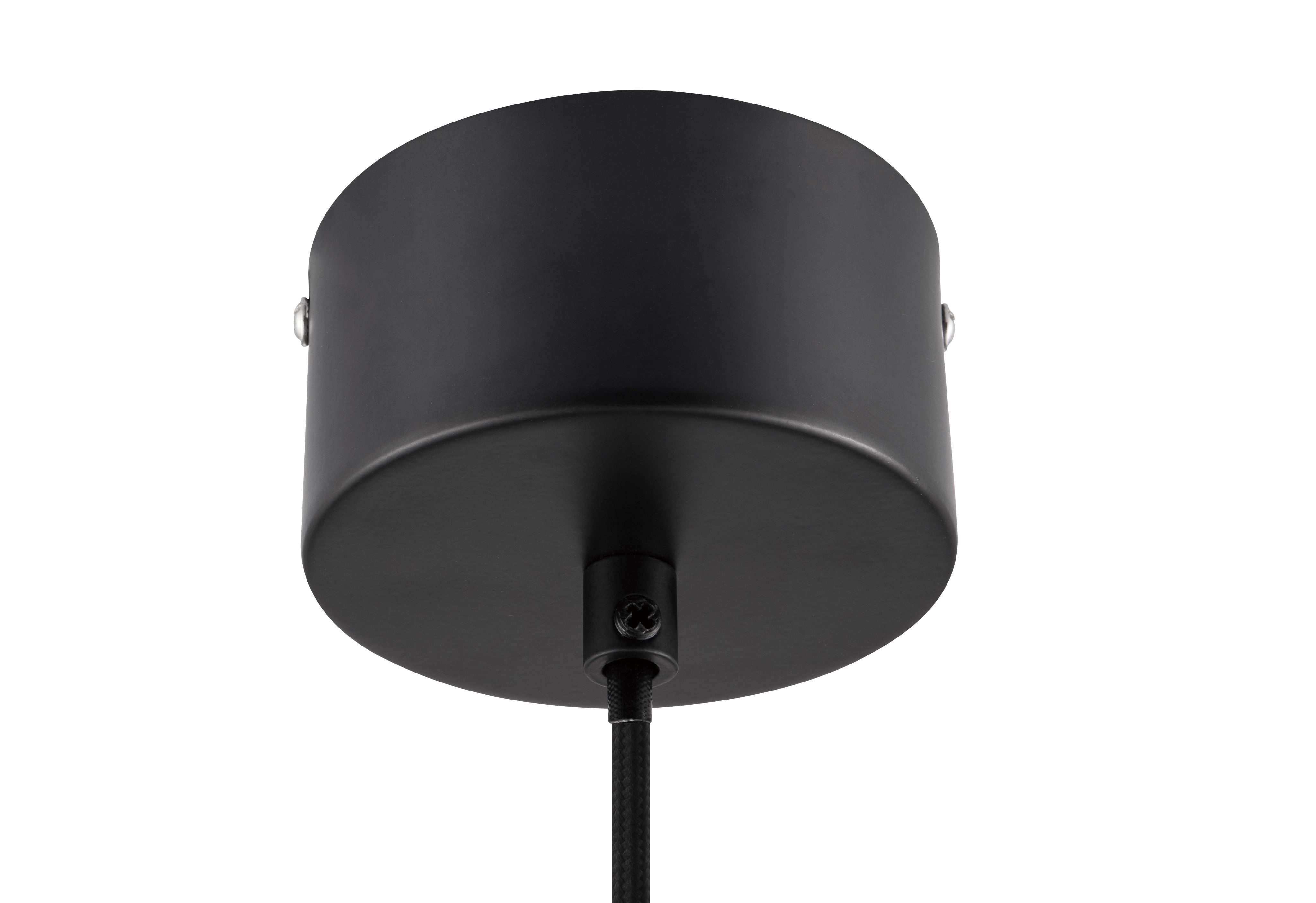 GoodHome Heyka Black Pendant ceiling light, (Dia)1200mm