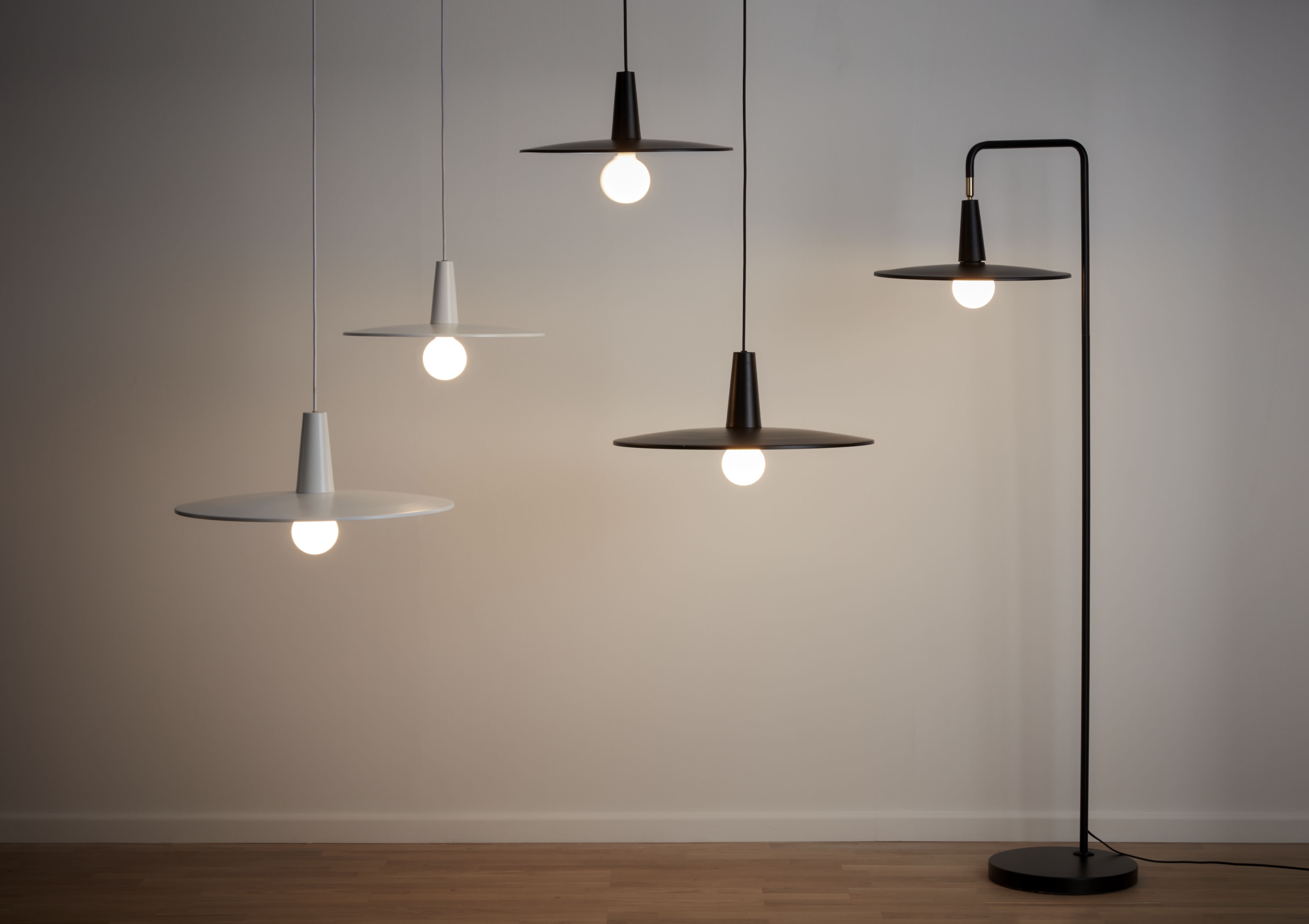 GoodHome Hibonit Black Pendant ceiling light, (Dia)450mm