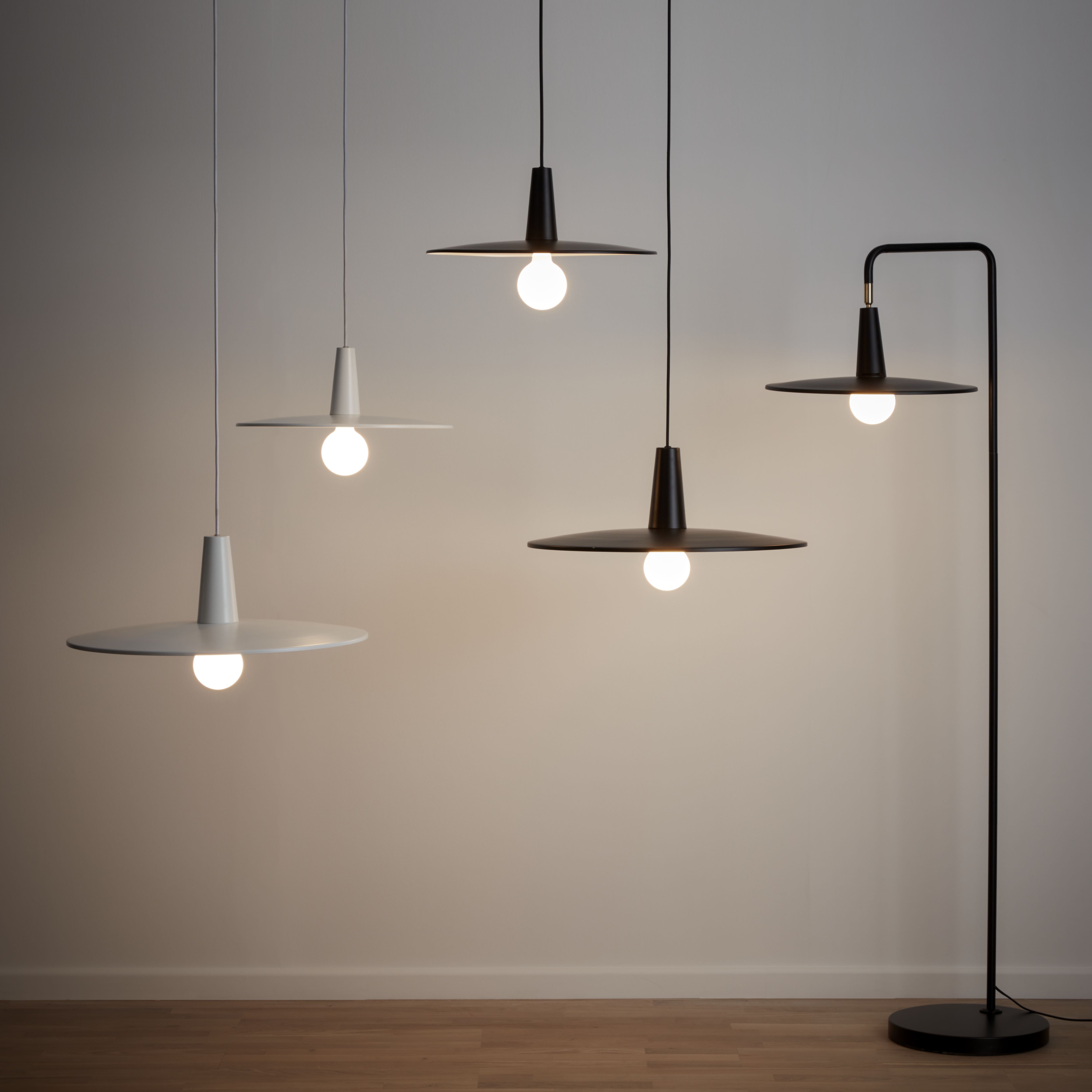 GoodHome Hibonit Black Pendant ceiling light, (Dia)450mm