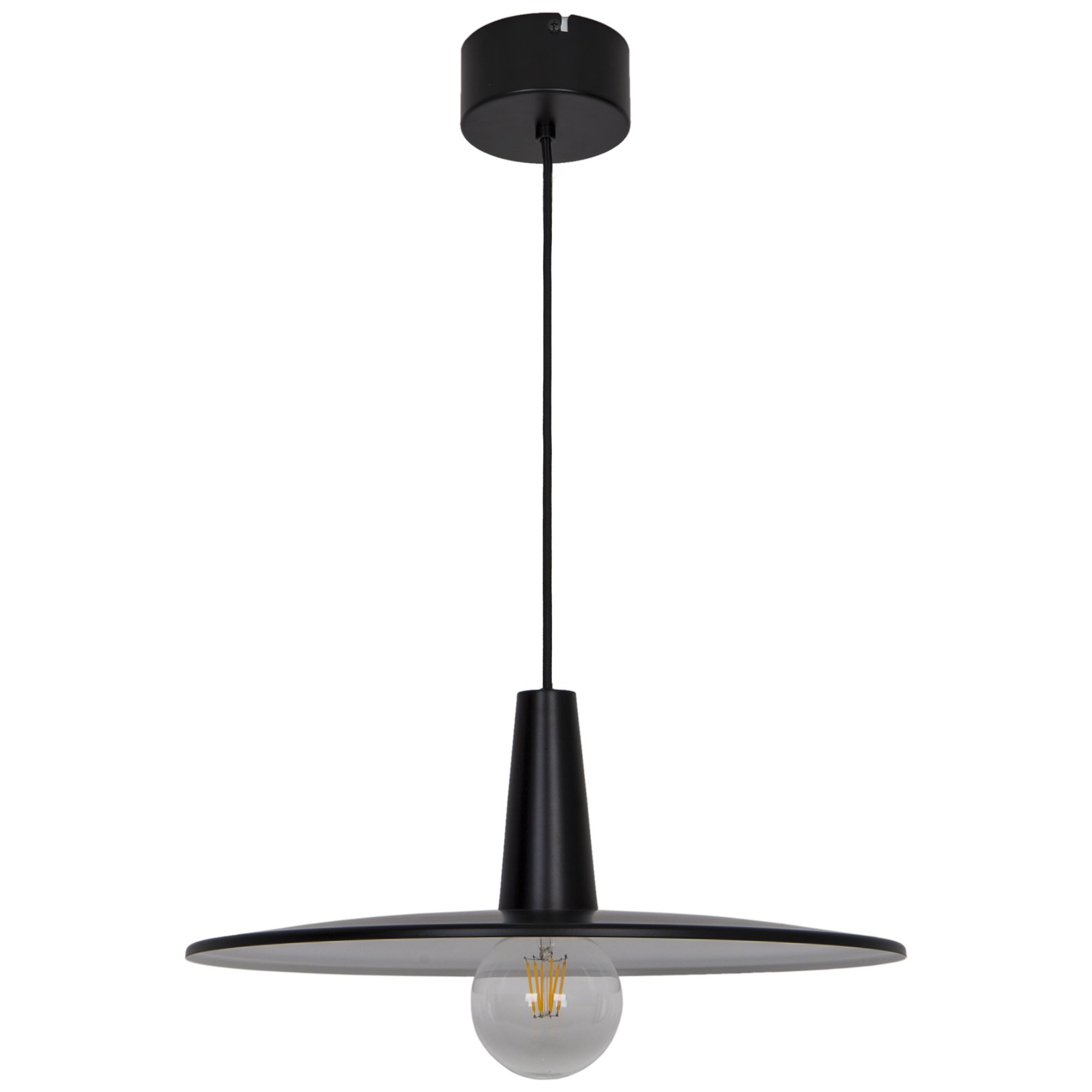 GoodHome Hibonit Black Pendant ceiling light, (Dia)450mm