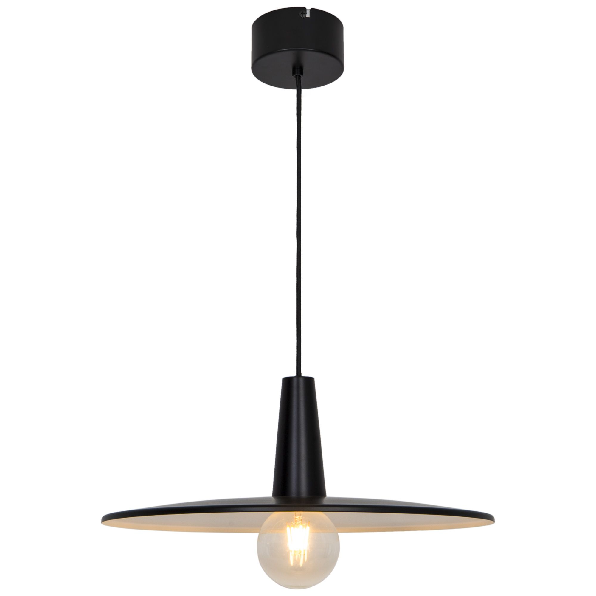 GoodHome Hibonit Black Pendant ceiling light, (Dia)450mm