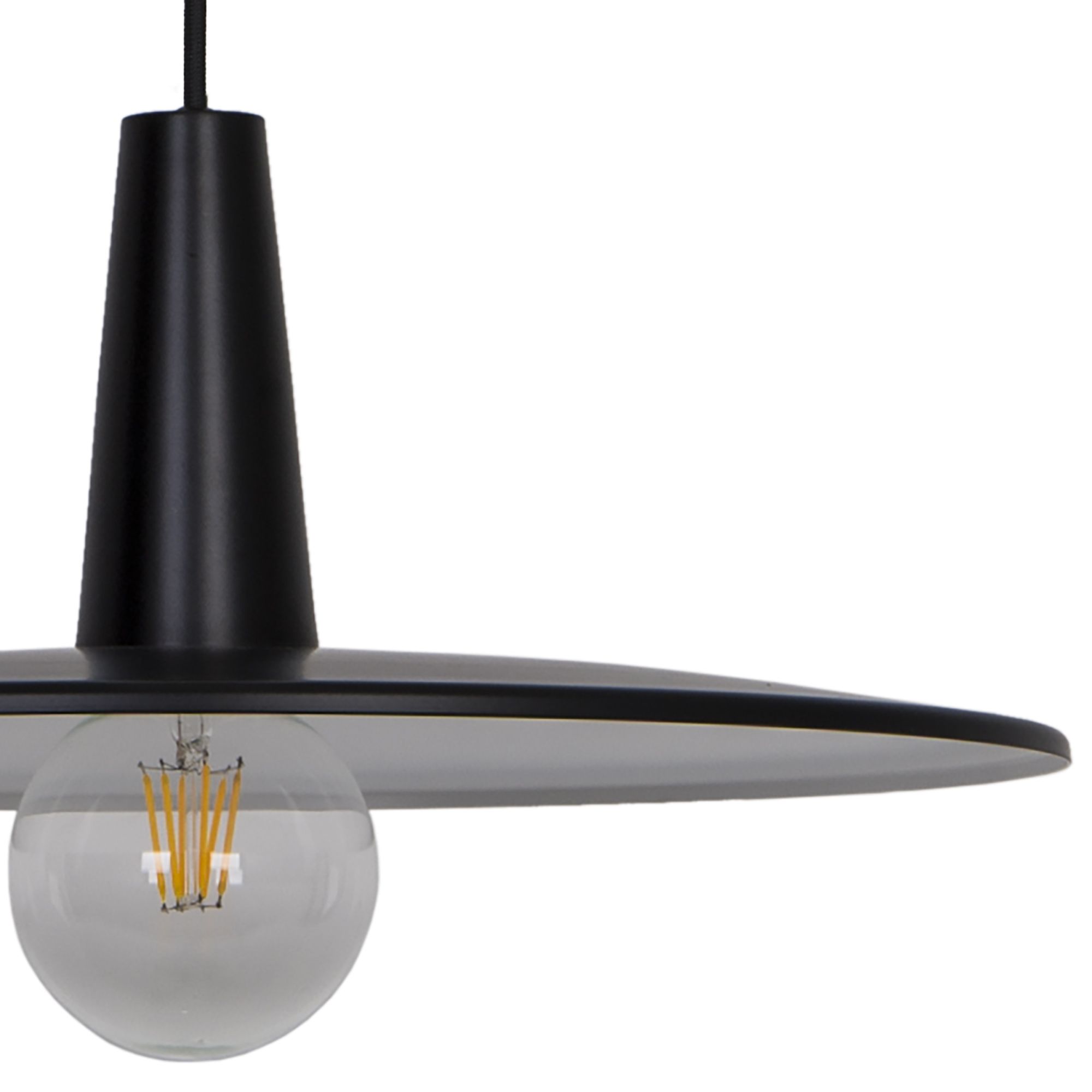 GoodHome Hibonit Black Pendant ceiling light, (Dia)450mm