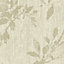 GoodHome Hirta Beige Floral Metallic effect Textured Wallpaper