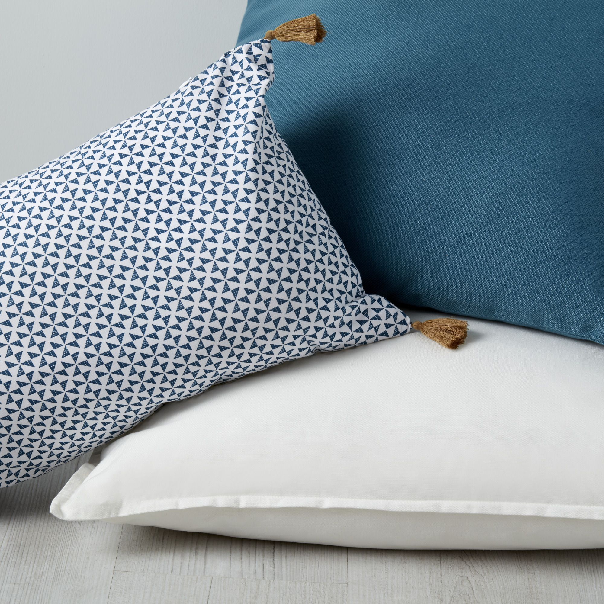 GoodHome Hiva Beige Indoor Cushion, (L)60cm x (W)60cm