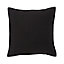 GoodHome Hiva Black Plain Indoor Cushion (L)45cm x (W)45cm