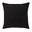 GoodHome Hiva Black Plain Indoor Cushion (L)60cm x (W)60cm