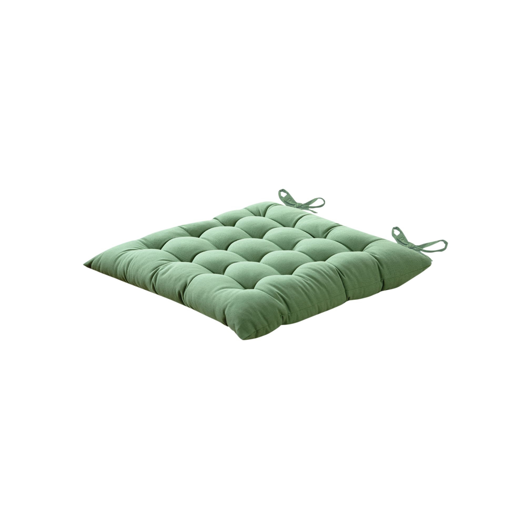 GoodHome Hiva Green Plain Indoor Square Seat pad (L)45cm x (W)45cm