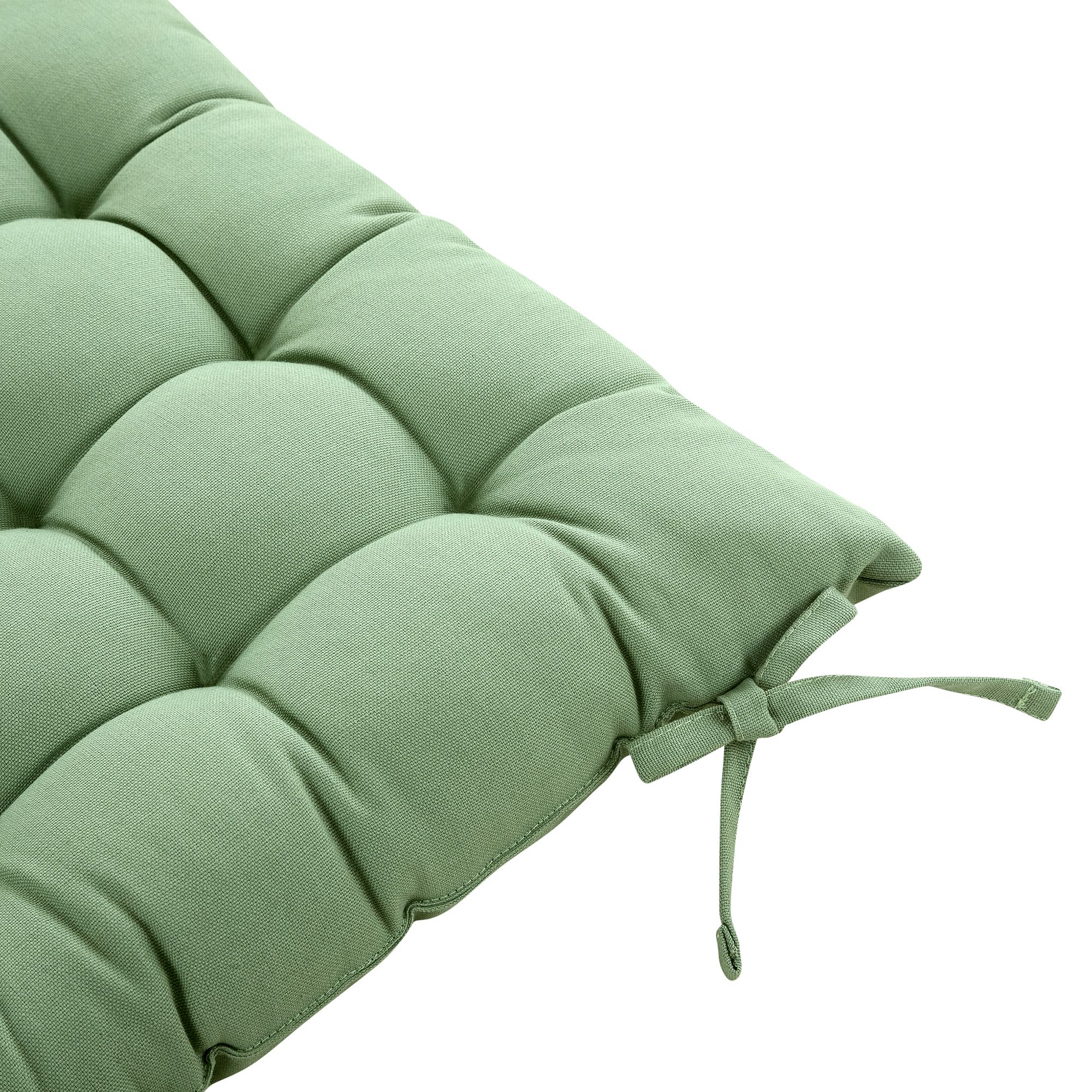 GoodHome Hiva Green Plain Indoor Square Seat pad (L)45cm x (W)45cm