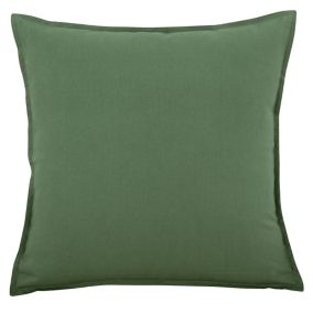 GoodHome Hiva Plain Green Cushion (L)45cm x (W)45cm