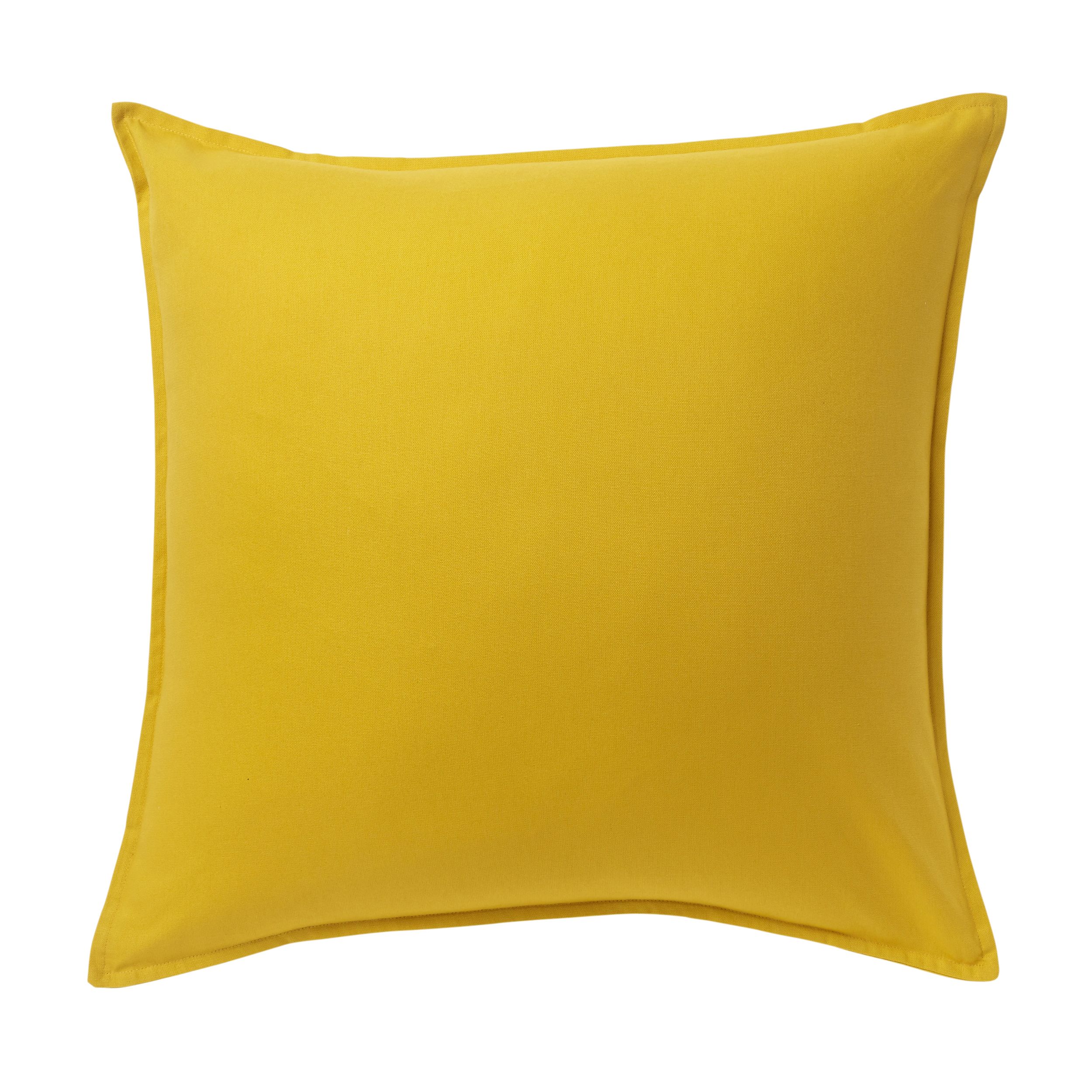 GoodHome Hiva Yellow Plain Indoor Cushion (L)60cm x (W)60cm