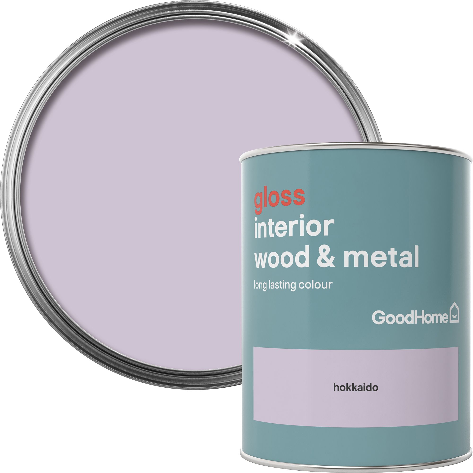 GoodHome Hokkaido Gloss Metal & wood paint, 750ml