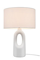 GoodHome Horley Cream Straight Table lamp