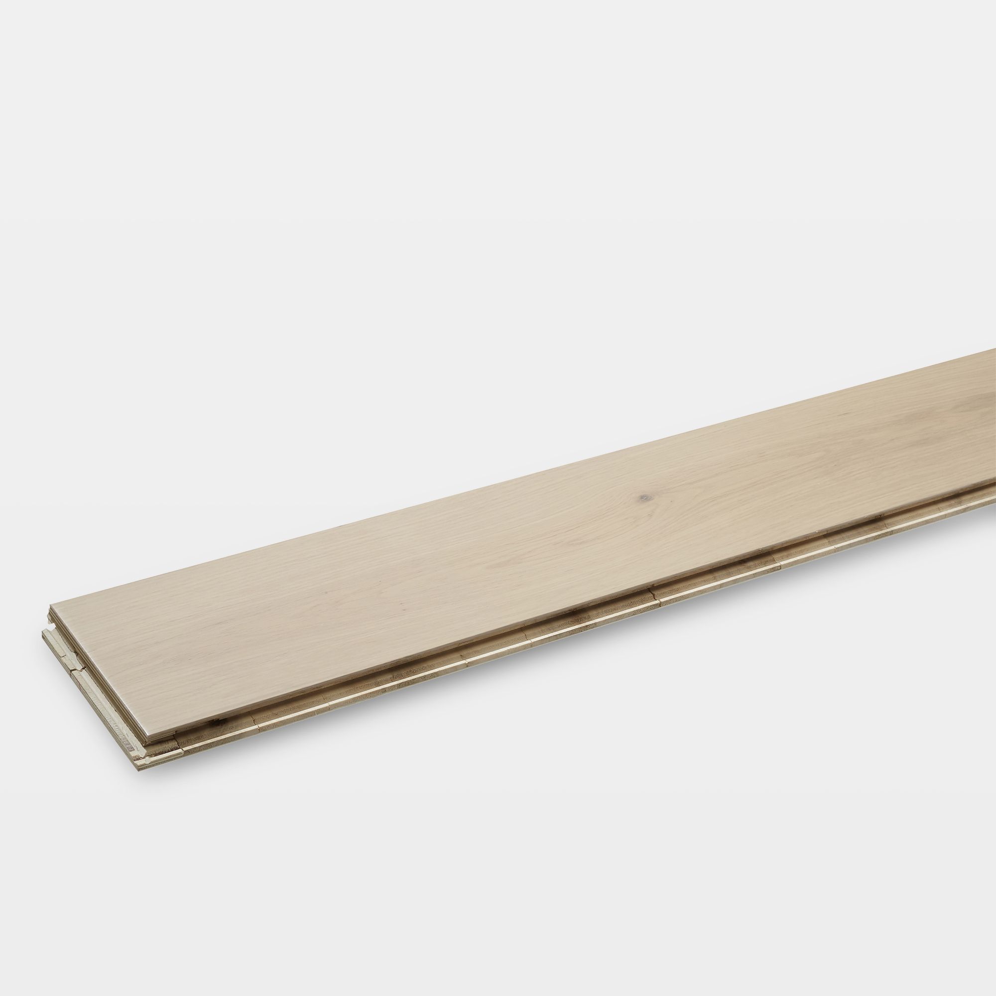 GoodHome Hotham Whitewashed Oak Real wood top layer flooring, 1.4m² Pack