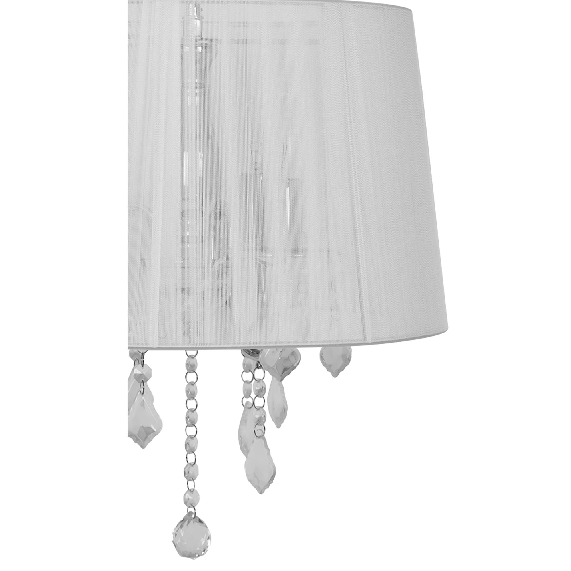 GoodHome Hovland White Chrome effect 3 Lamp Pendant ceiling light, (Dia)400mm