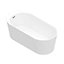 GoodHome Huron Gloss White Acrylic Single-ended Oval Freestanding Bath (L)1500mm (W)750mm