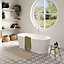 GoodHome Huron Gloss White Acrylic Single-ended Oval Freestanding Bath (L)1600mm (W)750mm