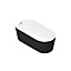 GoodHome Huron Matt Black Acrylic Oval Freestanding Bath (L)1700mm (W)750mm