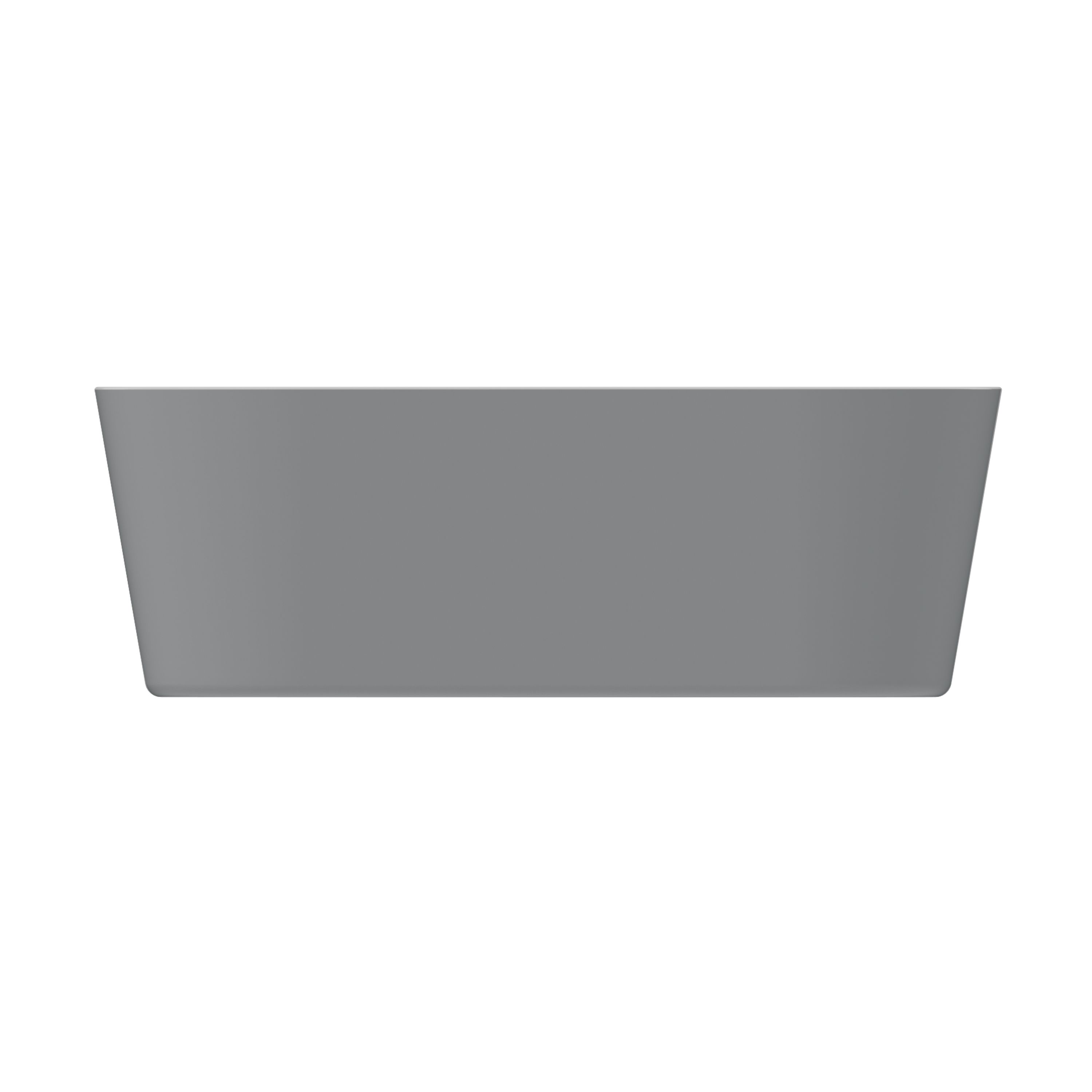 GoodHome Huron Matt Grey Oval Single ended Bath Freestanding (L)170cm (W)75cm
