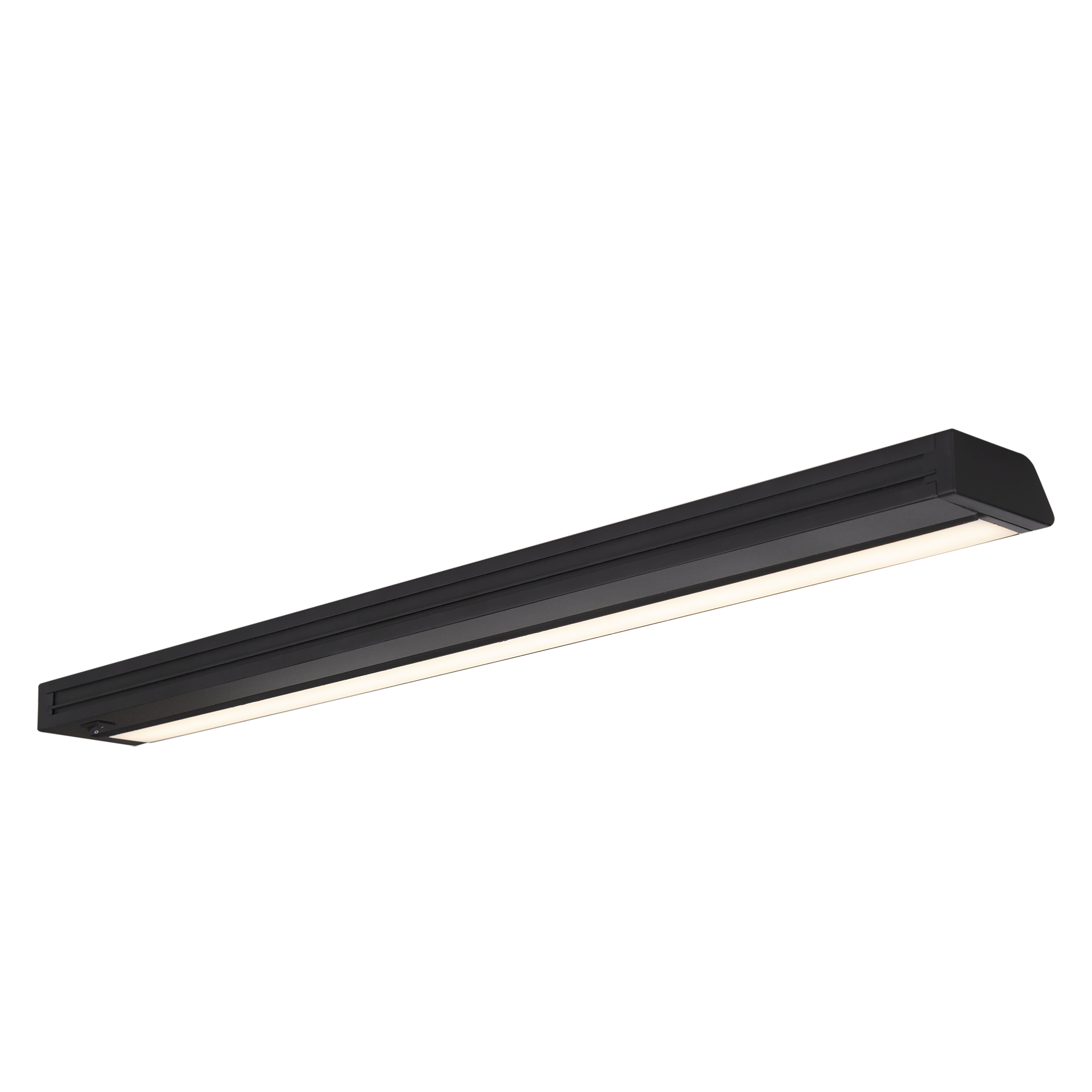 GoodHome Idonie Black Mains powered LED Warm white neutral white Under cabinet light IP20 L