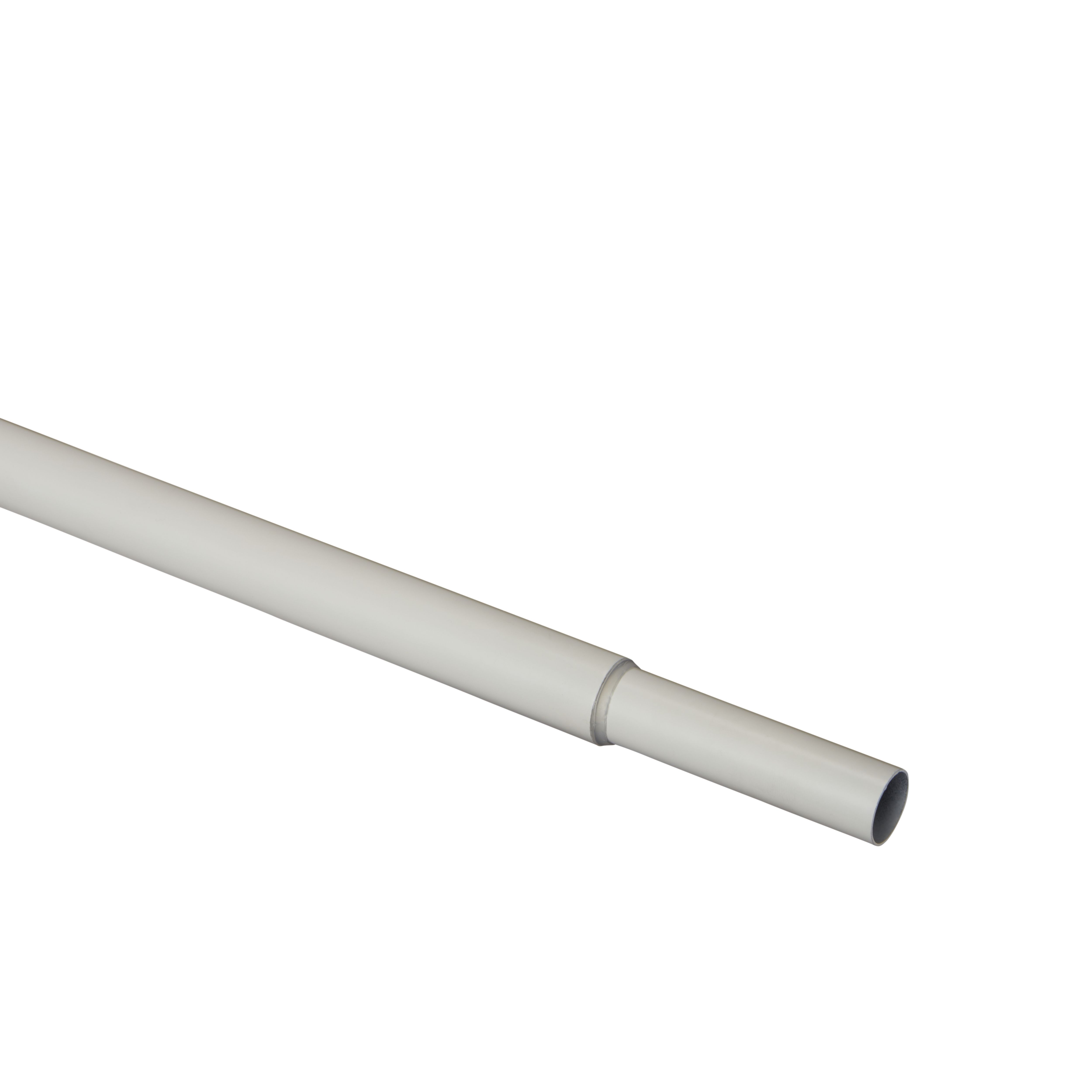 GoodHome Ikaria Matt White Curtain pole, (L)1m (Dia)20mm