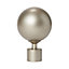 GoodHome Ikaria Silver Brushed nickel effect Metal Ball Curtain pole finial (Dia)55mm