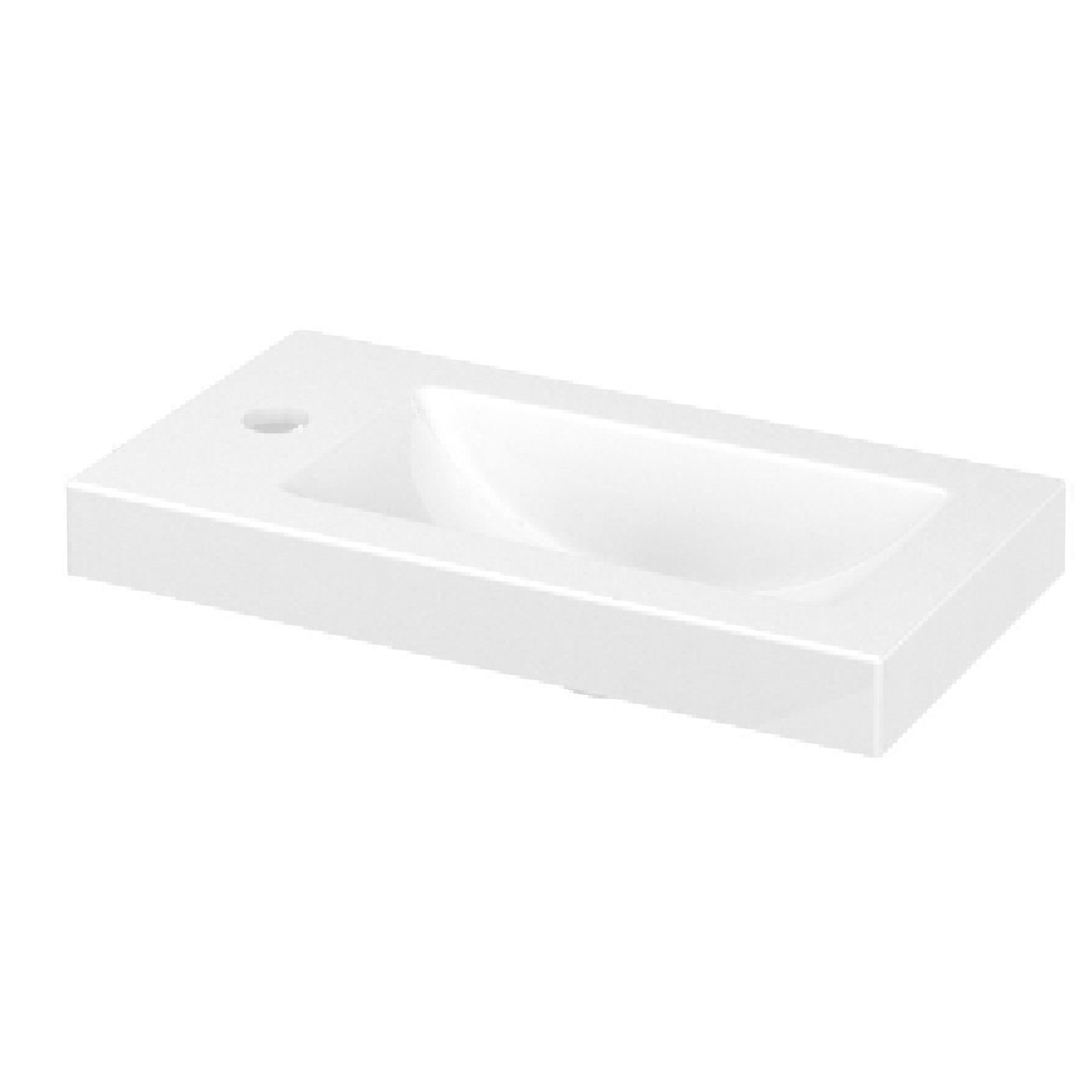 GoodHome Imandra & Beni Gloss White Freestanding Vanity unit & basin set (H)790mm