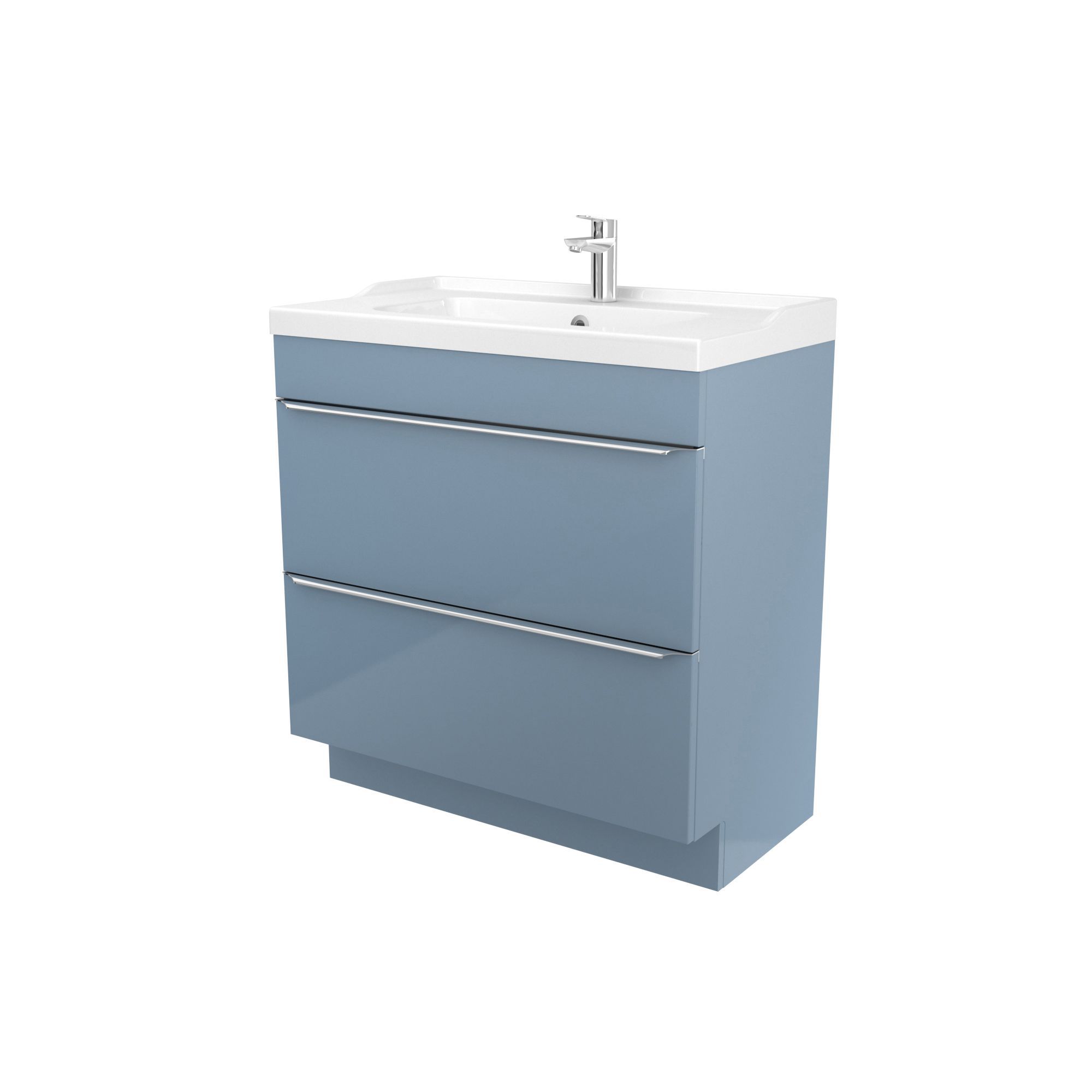 GoodHome Imandra Blue Freestanding Vanity unit & basin set, (W)804mm
