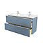 GoodHome Imandra Blue Vanity unit & basin set (W)1204mm