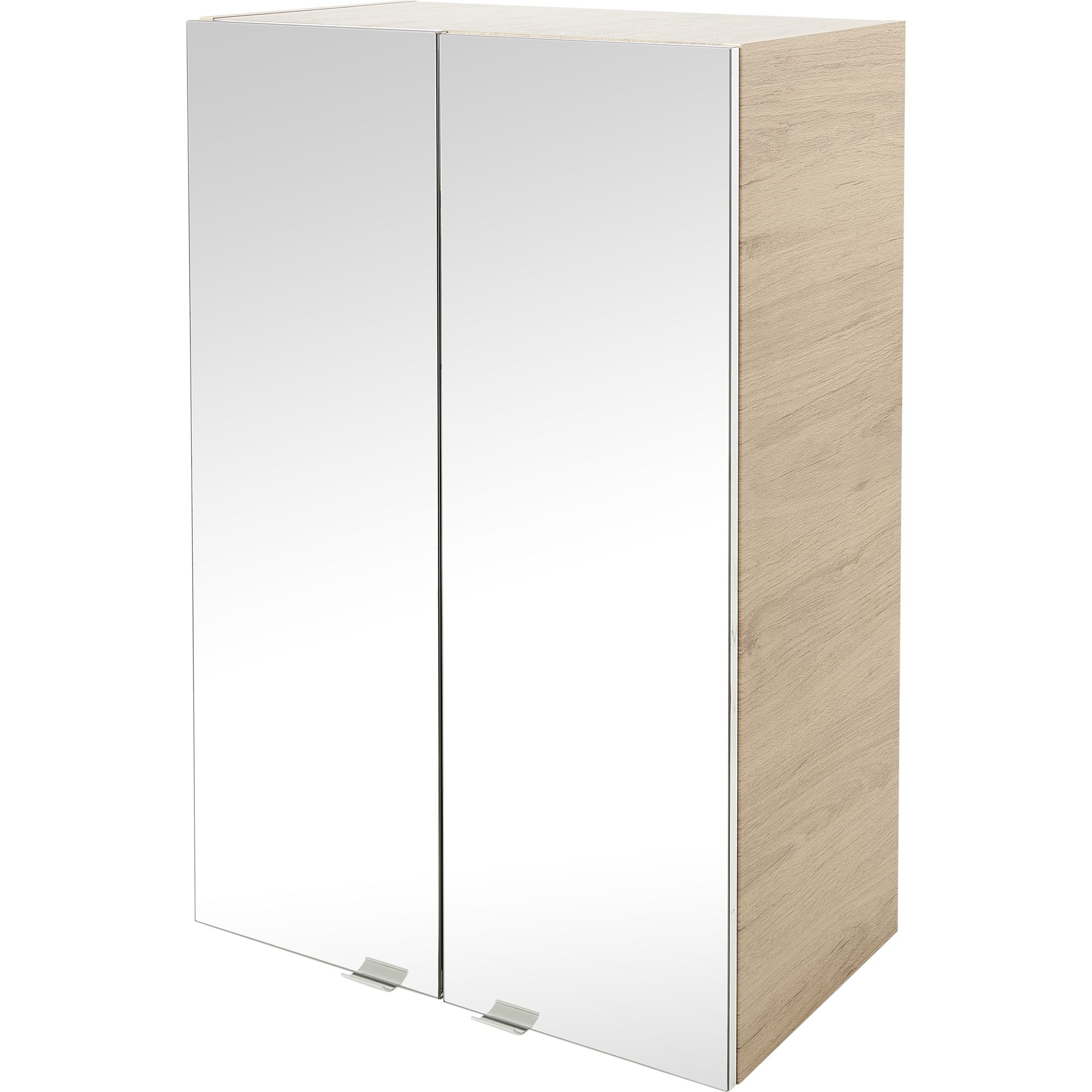 GoodHome Imandra Brown Wallmounted Mirrored Bathroom (W)600mm