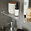 GoodHome Imandra Clear Wall-mounted Bathroom Shelf (D)11cm (L)27.5cm