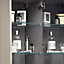 GoodHome Imandra Clear Wall-mounted Bathroom Shelf (D)32cm (L)35.8cm