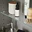 GoodHome Imandra Clear Wall-mounted Bathroom Shelf (D)32cm (L)55.8cm