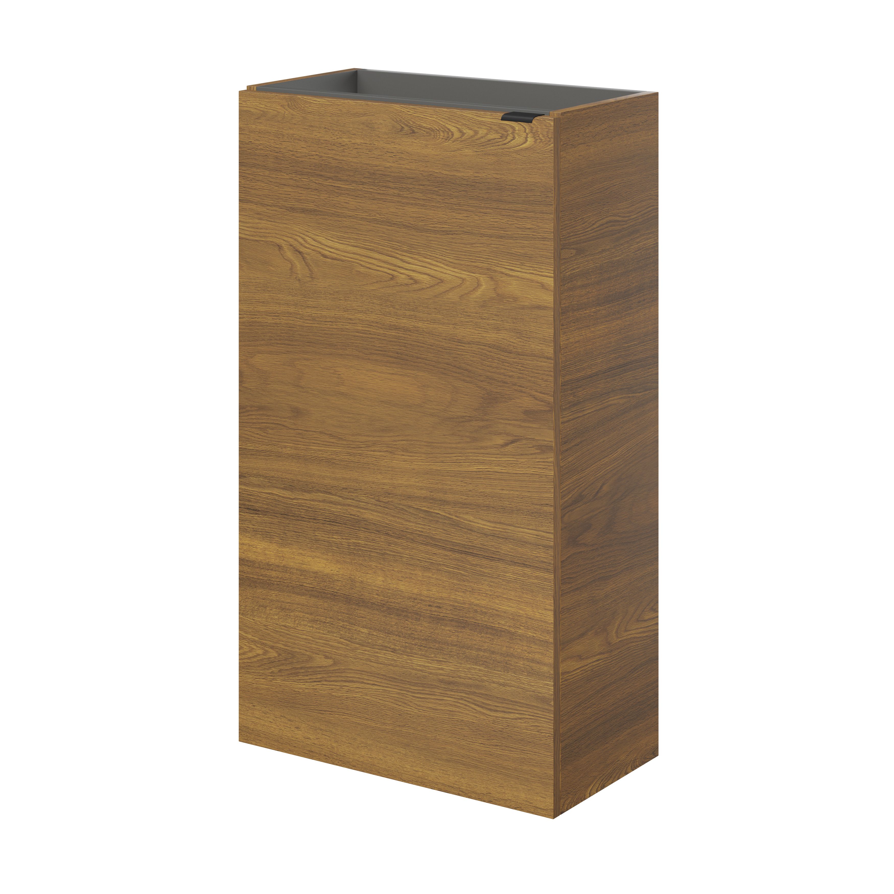 GoodHome Imandra Compact Walnut effect Single Freestanding Bathroom Cloakroom unit (H) 790mm (W) 440mm