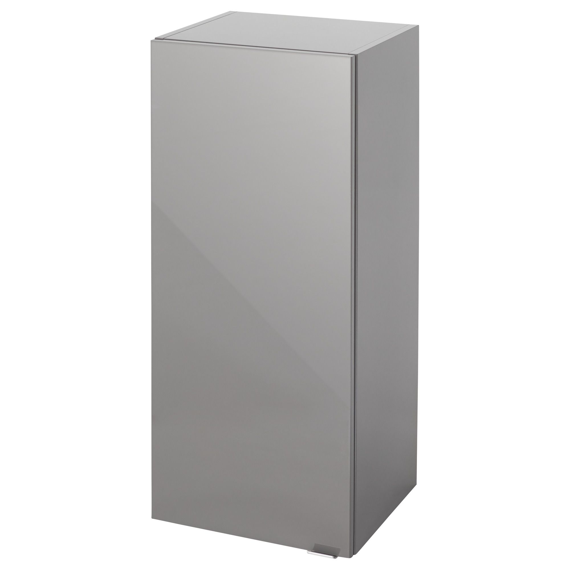 GoodHome Imandra Deep Gloss Anthracite Double Bathroom Wall cabinet Non-mirrored (H)90cm (W)4cm