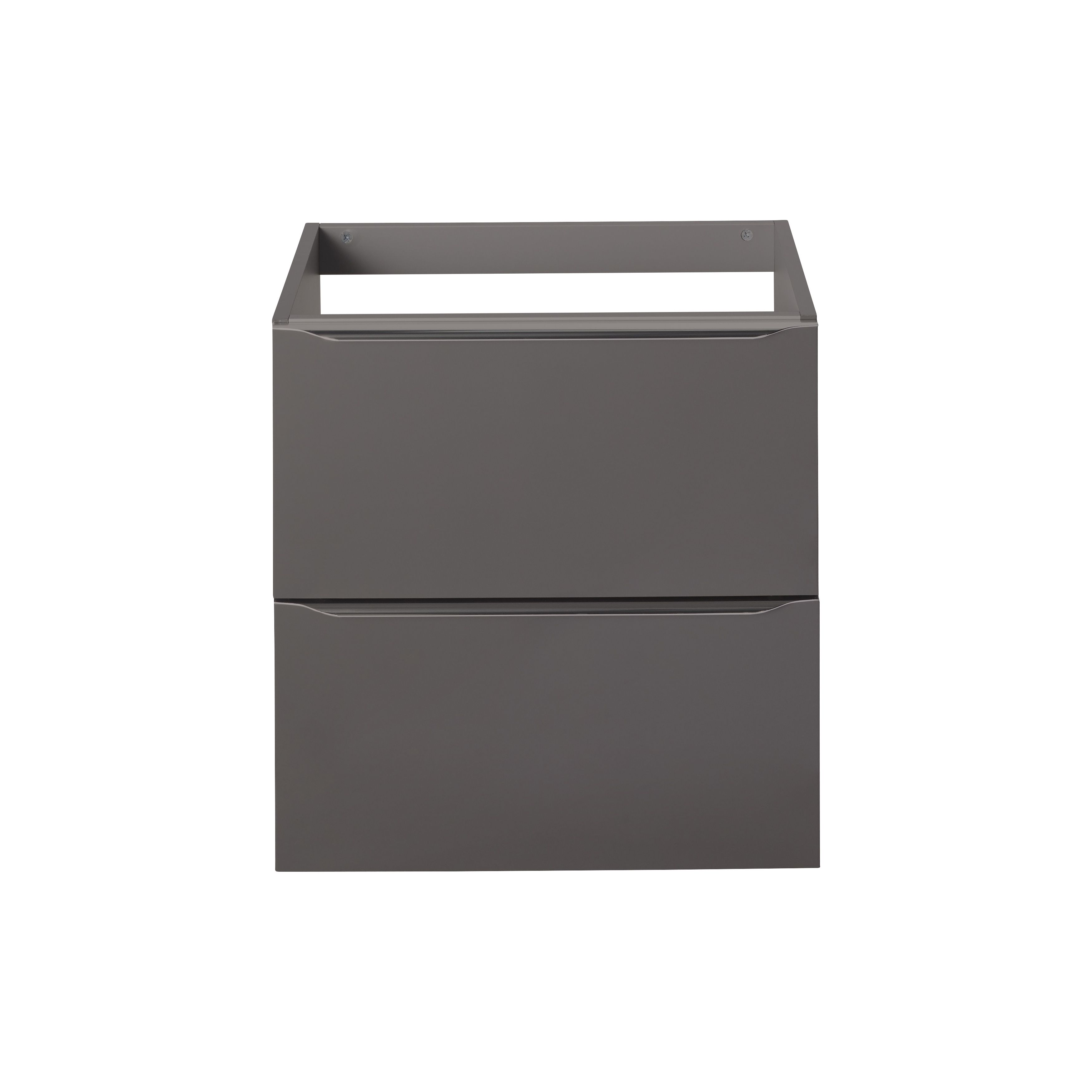 GoodHome Imandra Gloss Anthracite Basin Cabinet (W)600mm (H)600mm