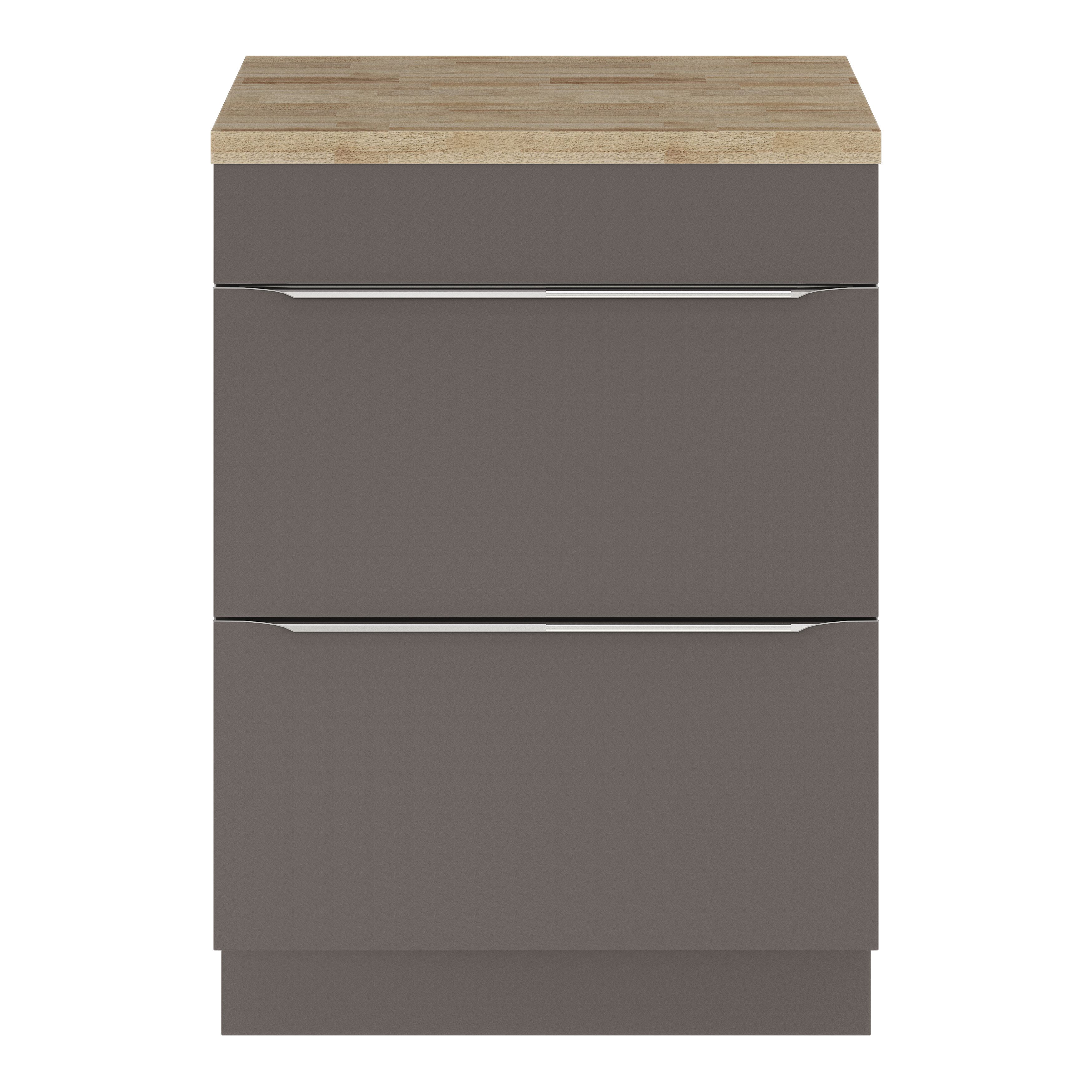 GoodHome Imandra Gloss Anthracite Freestanding Bathroom Cabinet (H) 820mm (W) 600mm