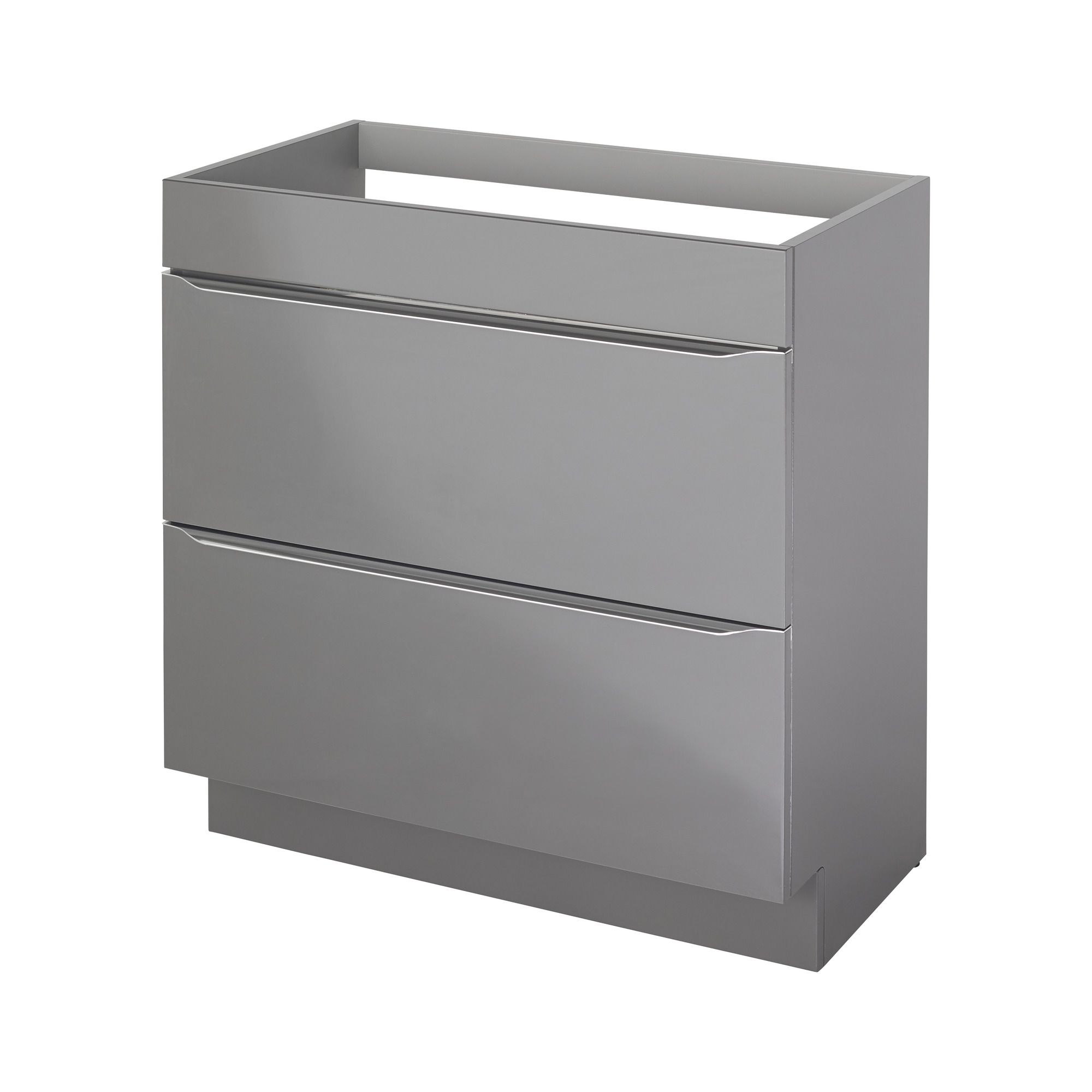 GoodHome Imandra Gloss Anthracite Freestanding Bathroom Cabinet (H 