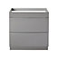 GoodHome Imandra Gloss Anthracite Freestanding Bathroom Cabinet (H) 820mm (W) 800mm
