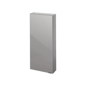 GoodHome Imandra Gloss Anthracite Wall-mounted Bathroom Cabinet (W)40mm (H)900mm