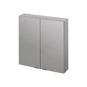 GoodHome Imandra Gloss Anthracite Wall-mounted Bathroom Cabinet (W)60mm (H)600mm