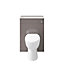 GoodHome Imandra Gloss Anthracite Wall-mounted Bathroom Toilet Cabinet (W)600mm (H)820mm