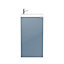 GoodHome Imandra Gloss Blue 1 door Freestanding Cloakroom Vanity Cabinet (W)436mm (H)790mm