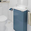 GoodHome Imandra Gloss Blue 1 door Freestanding Cloakroom Vanity Cabinet (W)436mm (H)790mm