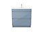 GoodHome Imandra Gloss Blue Bathroom Vanity unit (H)82cm (W)80cm