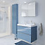 GoodHome Imandra Gloss Blue Single Wall Cabinet (W)400mm (H)900mm