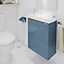 GoodHome Imandra Gloss Blue Single Wall-mounted Vanity unit (H) 550mm (W) 43.6mm