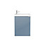 GoodHome Imandra Gloss Blue & white Vanity unit & basin set (H)550mm