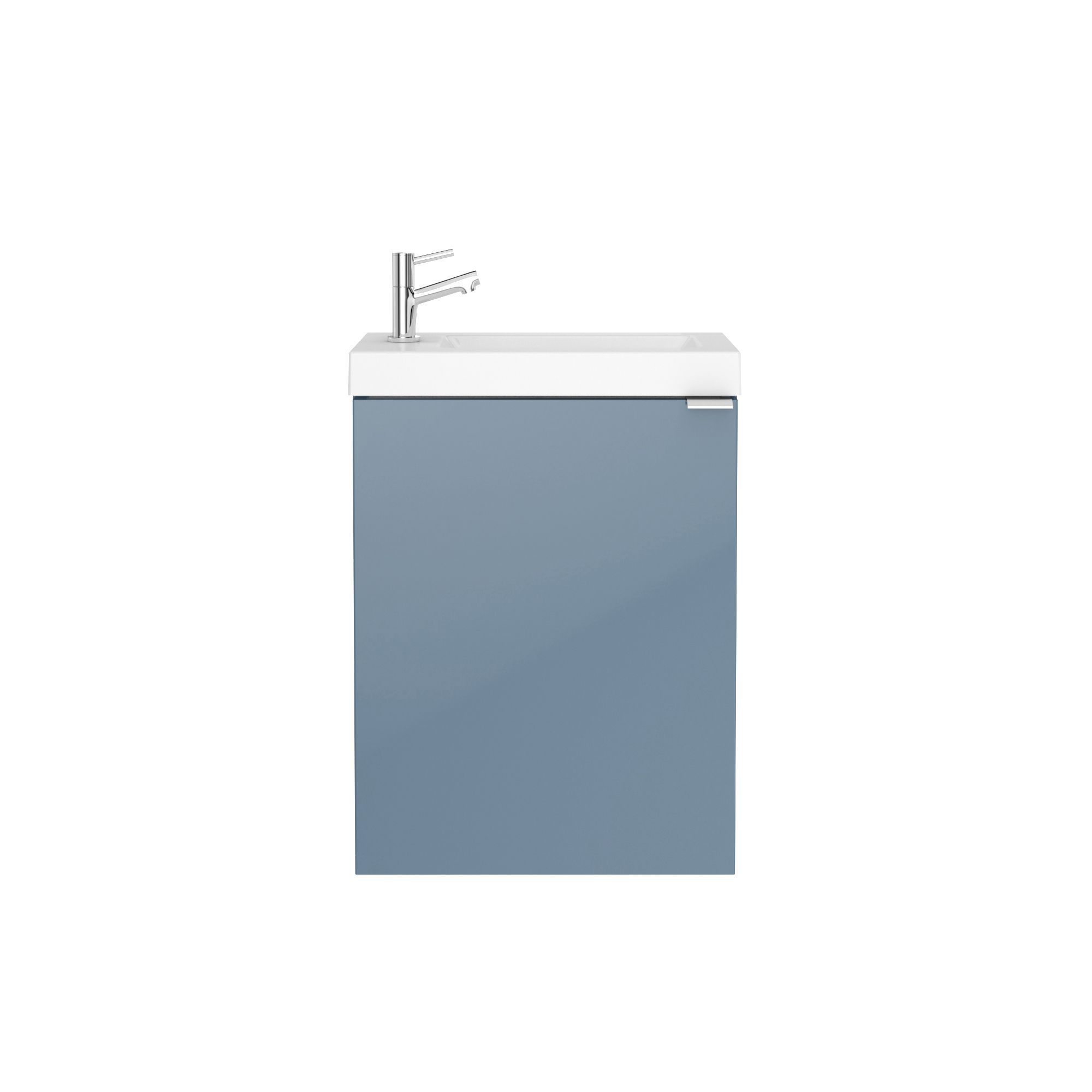 GoodHome Imandra Gloss Blue & white Wall-mounted Vanity unit & basin set (H)550mm
