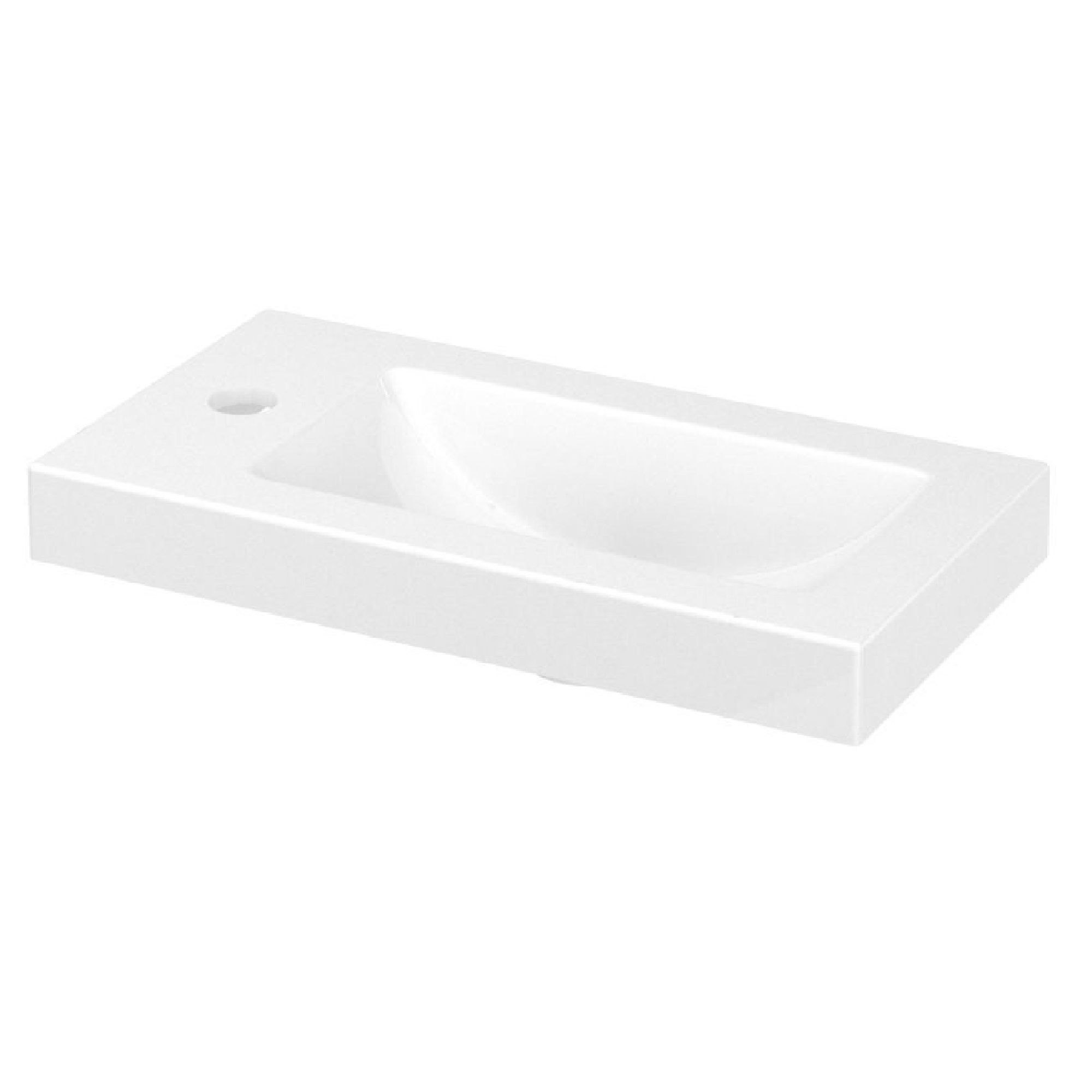 GoodHome Imandra Gloss Blue & white Wall-mounted Vanity unit & basin set (H)550mm